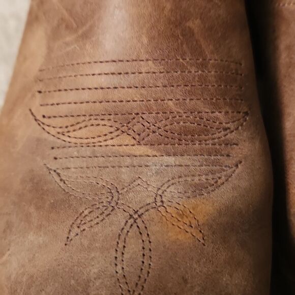Laredo Women"s "Lea" Vamp Fox Brown Western Boots Size 6 - Picture 4 of 12